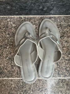 Comfy Silver Flip-Flops