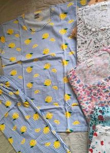 Cute Lemon Striped Pajama Set