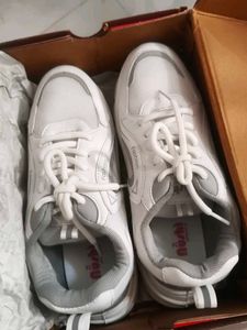 White Chunky Sole Sneakers