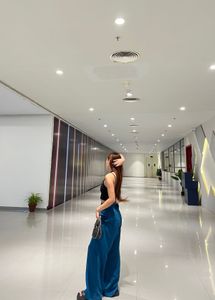 Blue Wide Leg Pants