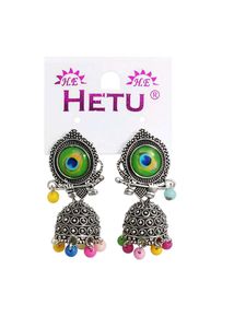 HETU Peacock Eye Jhumka Earrings