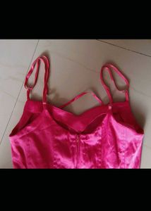 Shiny Pink Corset Top