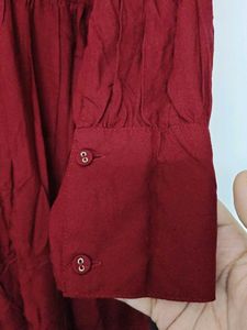 Aayu maroon Kurta embellished