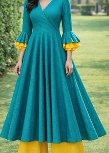 Elegant Anarkali - Sea Green Kurta