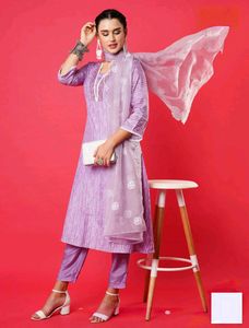Elegant Purple Kurta Set with Dupatta
