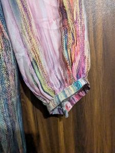 Abstract Print Long Sleeve Dress