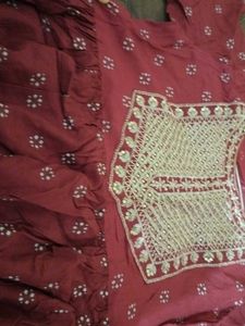 Elegant Maroon Embroidered Kurta