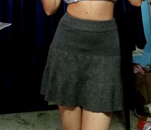Grey Short Skirt
