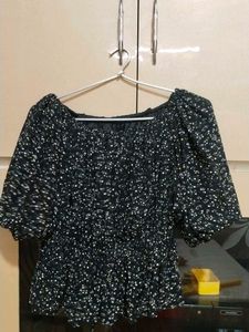 Cute Floral off shoulder top