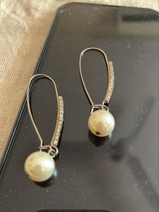 Earrings Pearl &amp; Crystal Dangles