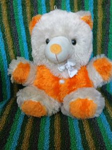 Cute Orange and White soft plush Teddy Bear