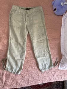 Lightweight Cropped Linen capri pants