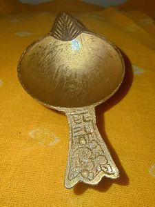 Vintage Brass Oil Lamp wit Baati & Ganti