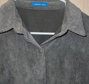 Oversized Corduroy Shirt Jacket