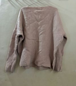 Cozy V-Neck Ribbed Knit Sweater