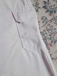 unisex White Cargo Pants