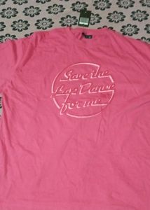 Men T-shirt Pink
