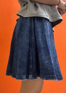 Denim A-Line Skirt