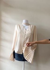cream satin top