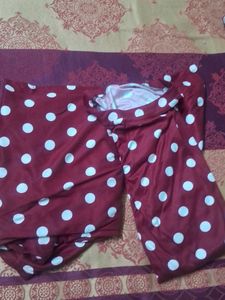 Maroon Polka Dot Kurta and Pants Set