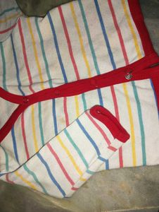 Striped Baby Sleepsuit