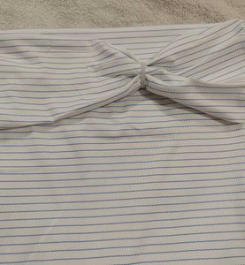 Blue Striped Off-Shoulder Top