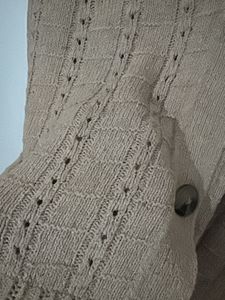 Women's Beige Knit Cardigan