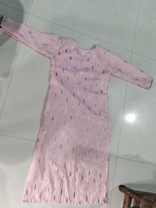 Pink Embroidered Kurta