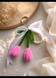Cute Handmade Flower Keychain