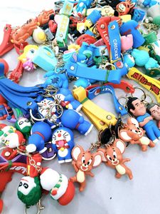 Pack Of 20, Cartoon Character Keychains, (New)