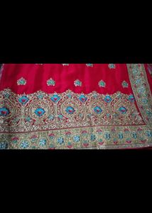 Red Embroidered Saree