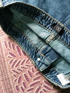 Denim Cargo Mini Skirt