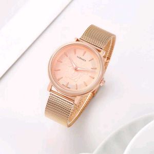 Versace Medusa Rose Gold Mesh Watch