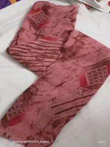 Pink Printed Saree