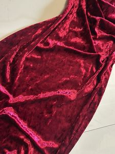 SHEIN BAE Draped back velvet bodycon dress