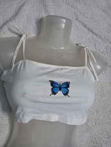 Cute Butterfly🤎34 Crop Top