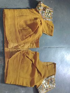 Gold Floral Embroidered Fabric
