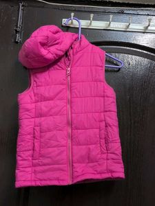 Pink Sleeveless Puffer Vest