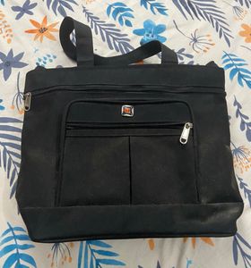 Durable Black Bag with Multiple Pockets