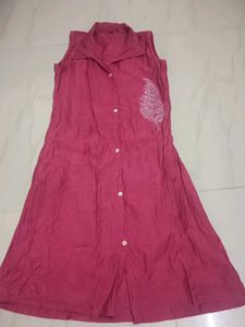 Pink Sleeveless Dress.  size : M