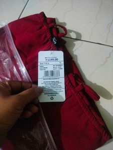 new with tag Elegant Red One-Shoulder Dress