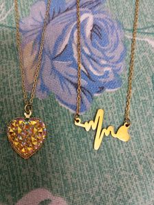Delicate Heart &amp; EKG Necklaces