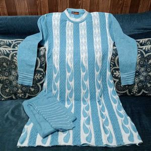 Woolen Anarkali Kurti Set