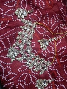 Elegant Kundan &amp; Pearl Jewellery Set😍