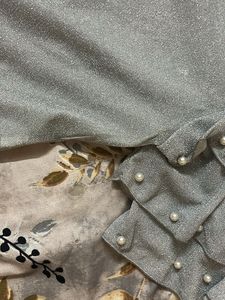 Sparkly Pearl Sleeve Top