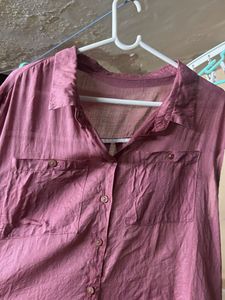 Sleeveless Button-Up Shirt
