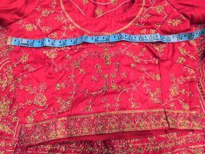Red Embroidered Lehenga Choli