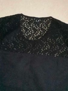 Black mesh top