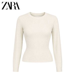 ZARA Ribbed Knit Long Sleeve Top