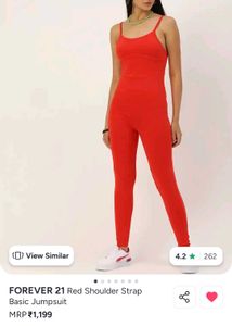 Forever 21 Red Basic Jumpsuit